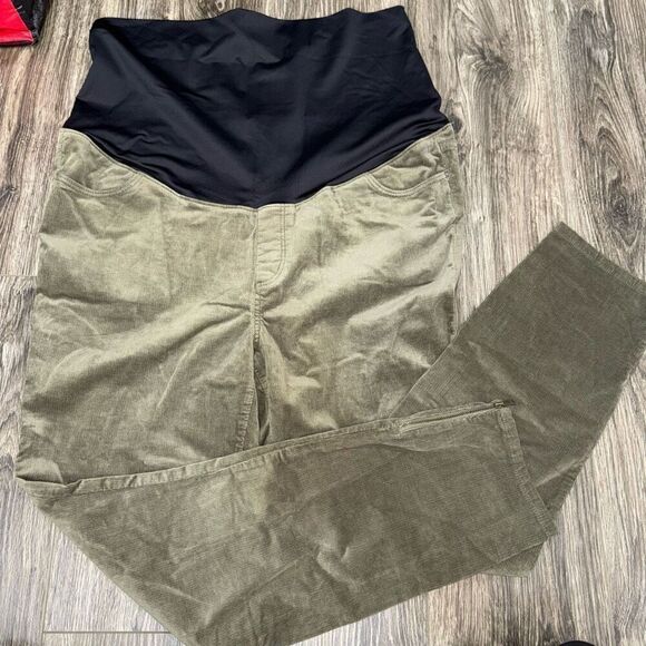 NEW LOFT | Maternity Olive Green Skinny Corduroy Pants *NWT* Size: 18 - Picture 1 of 4